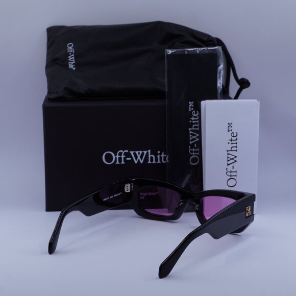 Off-White OERI147 BELLEVILLE 1030 Sunglasses Black Cat Eye Frame, Pink Lenses - Picture 9 of 9
